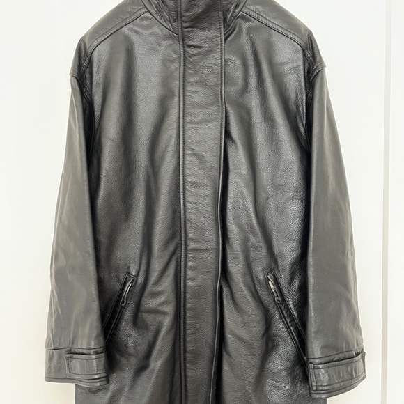 Armani Jeans Oversized Leather Jacket - Picture 6 of 7